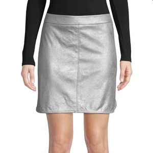 Highline Collective Metallic Pencil Mini Skirt
